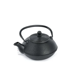 Tetera Metal Negra Diseño Circulos 800ml