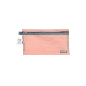 Estuche Malla Rosado 23*13Cm