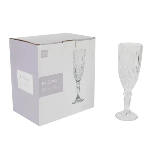 Set 6 Copas de Vidrio Transparente 165ml