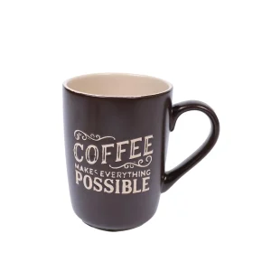 Tazon de Loza Café Oscuro 8.5*11.5CM