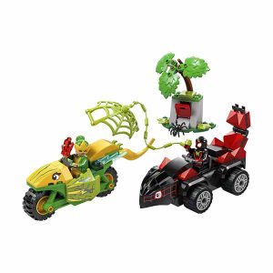 11198 Spin y Electro: Duelo de vehículos dinosaurio  (124 piezas)