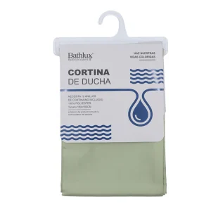 Cortina para baño verde