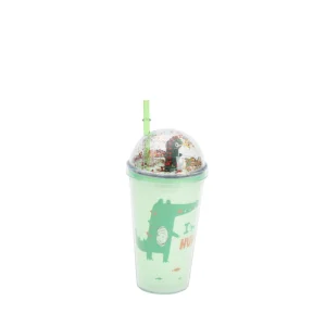 Vaso Con Bombilla Diseño Verde 450Ml