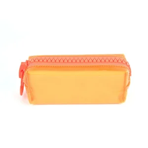 Estuche Naranjo Diseño Cierre 21*8*7cm