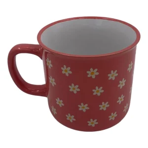 Tazón Loza Flores Rojo 590ml